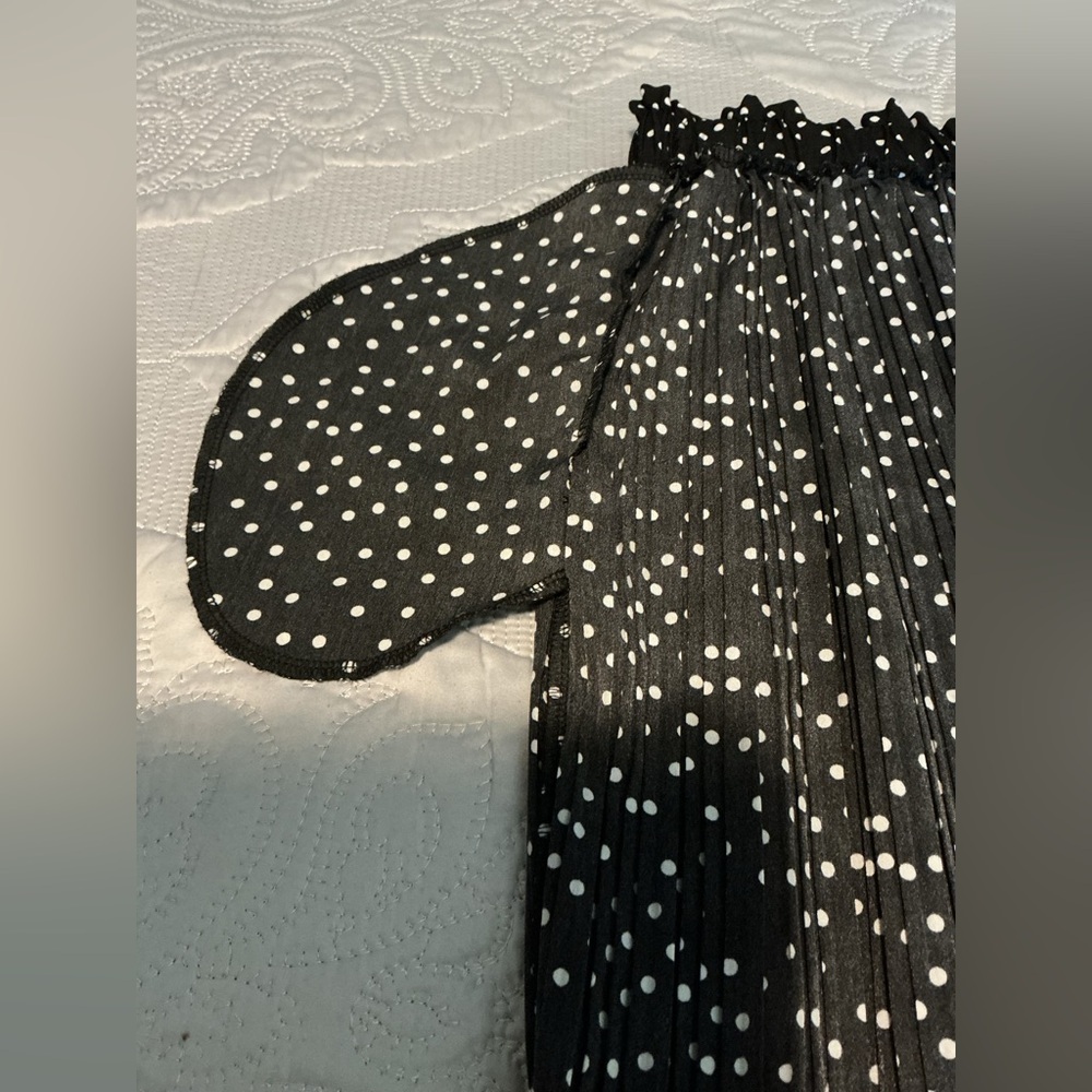 Vintage 90s, Y2K Elegant Black and White Midi A-Line Skirt for Night Out - Picture 9 of 10